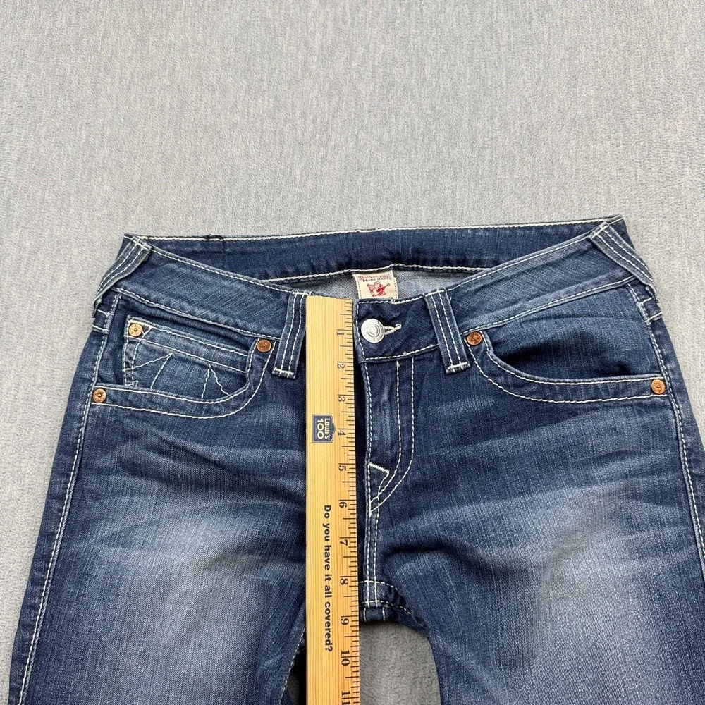 True Religion Jeans Womens 32 Blue Denim Bootcut Straight Leg Made In USA Pants